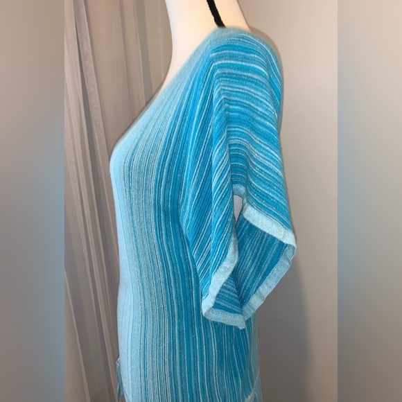 WHBM White House Black Market metallic knit top women’s shirt size medium 10 12 - Picture 3 of 15